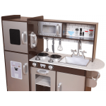 Bucatarie multifunctionala de joaca copii din lemn - Large Brown Espresso Play Kitchen